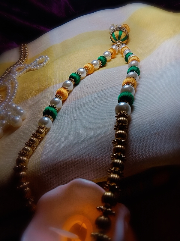 Fantacy World Ganesh Ganpati Idol Bhagwan Kanthi Mala/Necklace/Haar of Silk Thread and Colourful Beads for All Gods and Goddess - Image 14