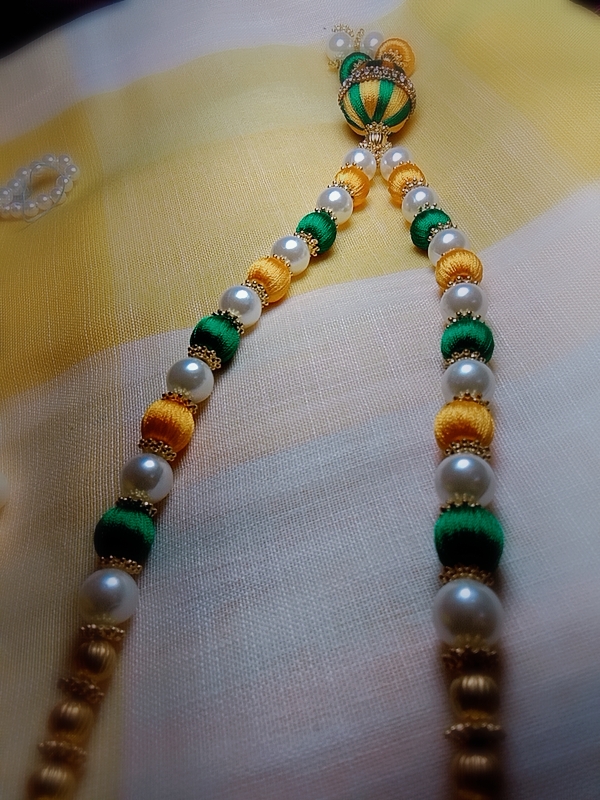 Fantacy World Ganesh Ganpati Idol Bhagwan Kanthi Mala/Necklace/Haar of Silk Thread and Colourful Beads for All Gods and Goddess - Image 12