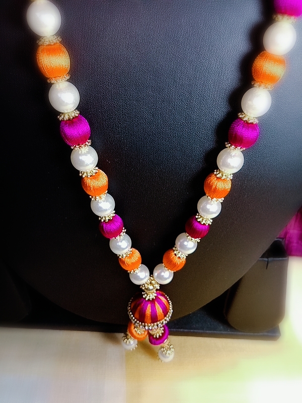 Fantacy World Ganesh Ganpati Idol Bhagwan Kanthi Mala/Necklace/Haar of Silk Thread and Colourful Beads for All Gods and Goddess - Image 14