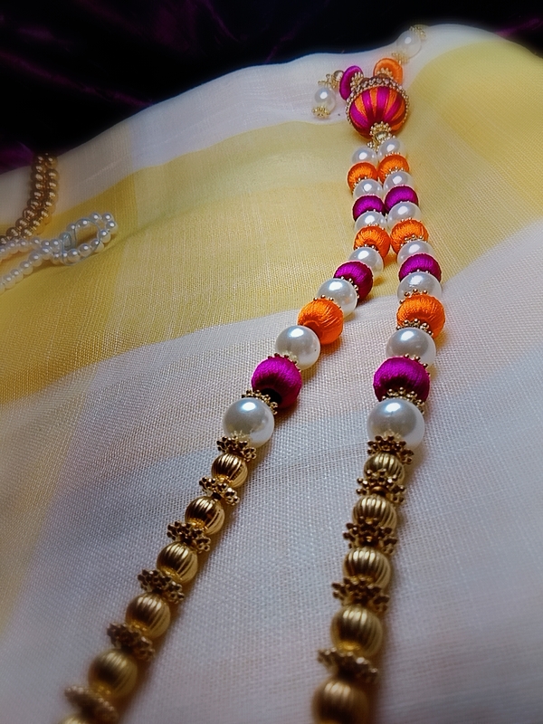 Fantacy World Ganesh Ganpati Idol Bhagwan Kanthi Mala/Necklace/Haar of Silk Thread and Colourful Beads for All Gods and Goddess - Image 7