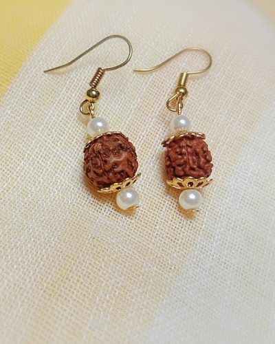 Fashion Jewellery Fancy Style Multicolour Lord Shiva Rudraksha Bali Earrings for Men and Women