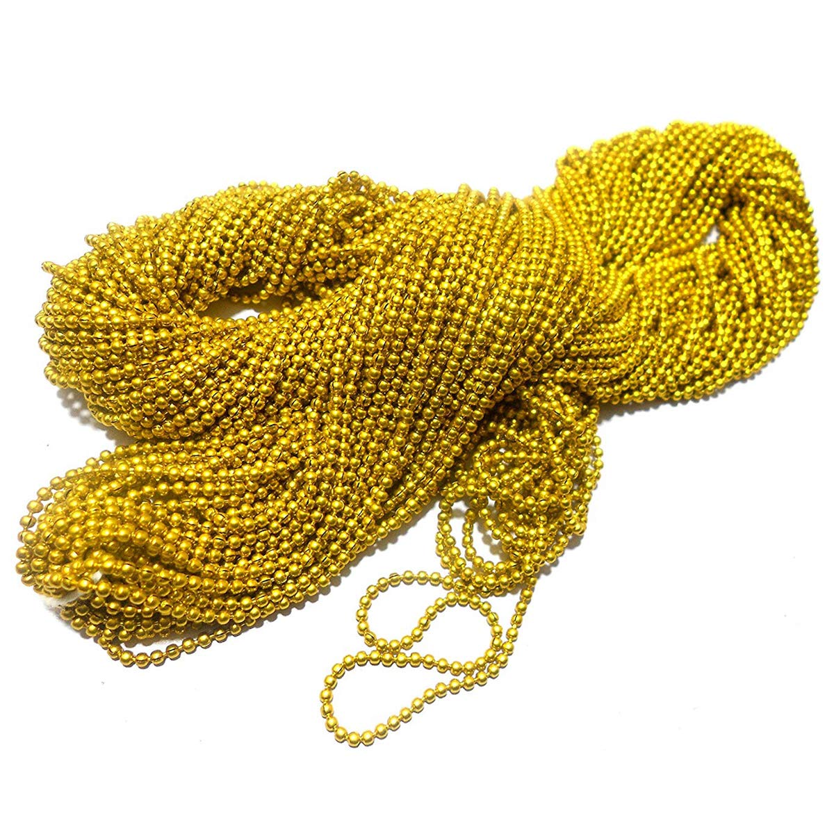 Fantacy World Jewellery Making Ball Chain Golden 1.5 MM 10 Meter for Silk Thread Jewellery Making Kit