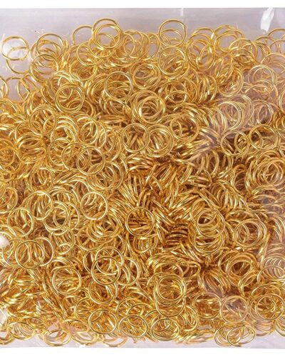 Fantacy World Jewellery Findings Jump rings gold 50 gms pack for jewellery making crafts