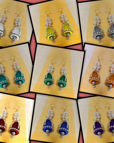 Special Combo pack of 9 handmade Silk Thread jhumkas/earrings