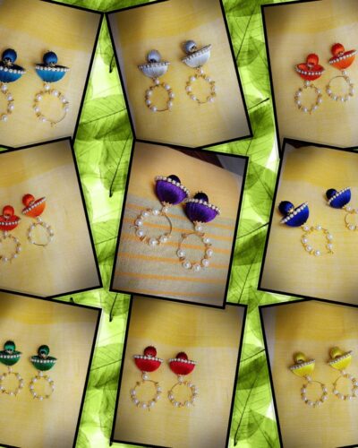Special Combo pack of 9 handmade Silk Thread jhumkas/earrings